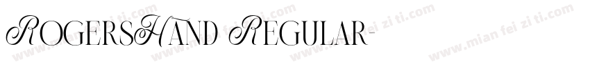 RogersHand Regular字体转换